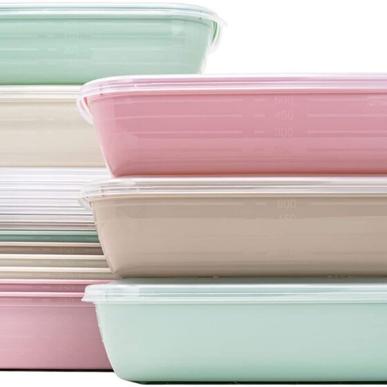 Boîtes de rangement plastique – lot de 5, antifuite, hermétique, sans BPA