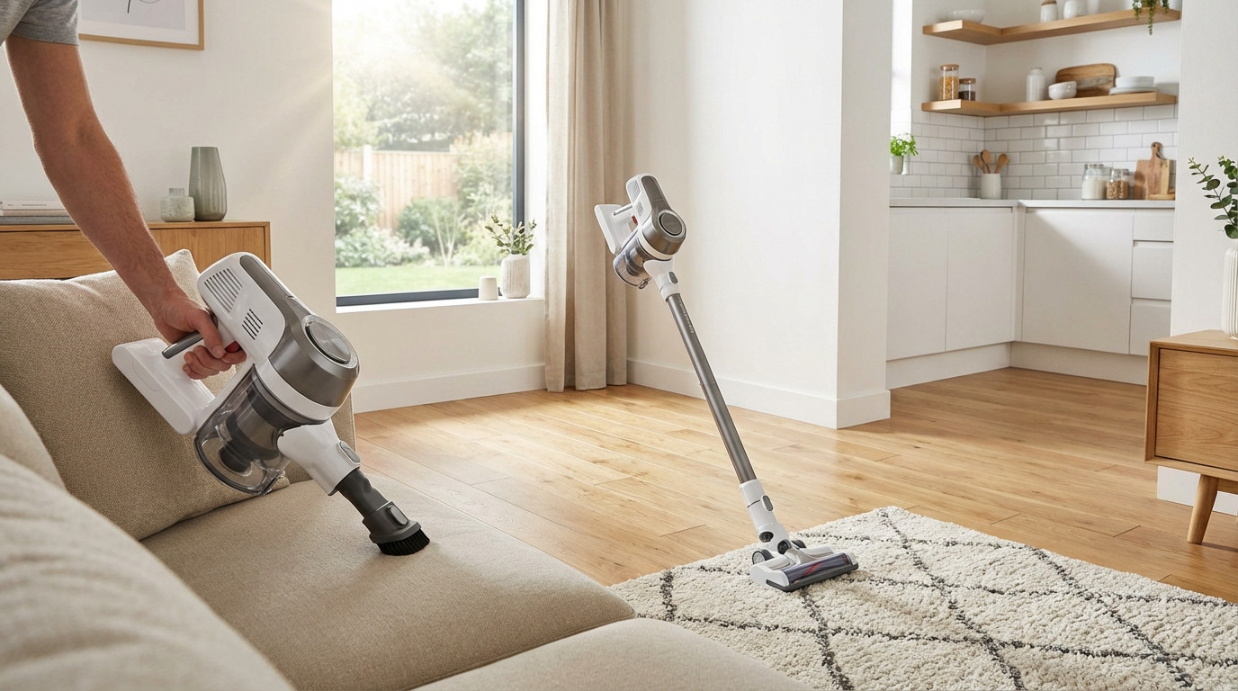 effortless cleaning cordless vacuum in modern home