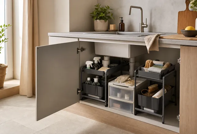 Organisateur sous évier-rangement